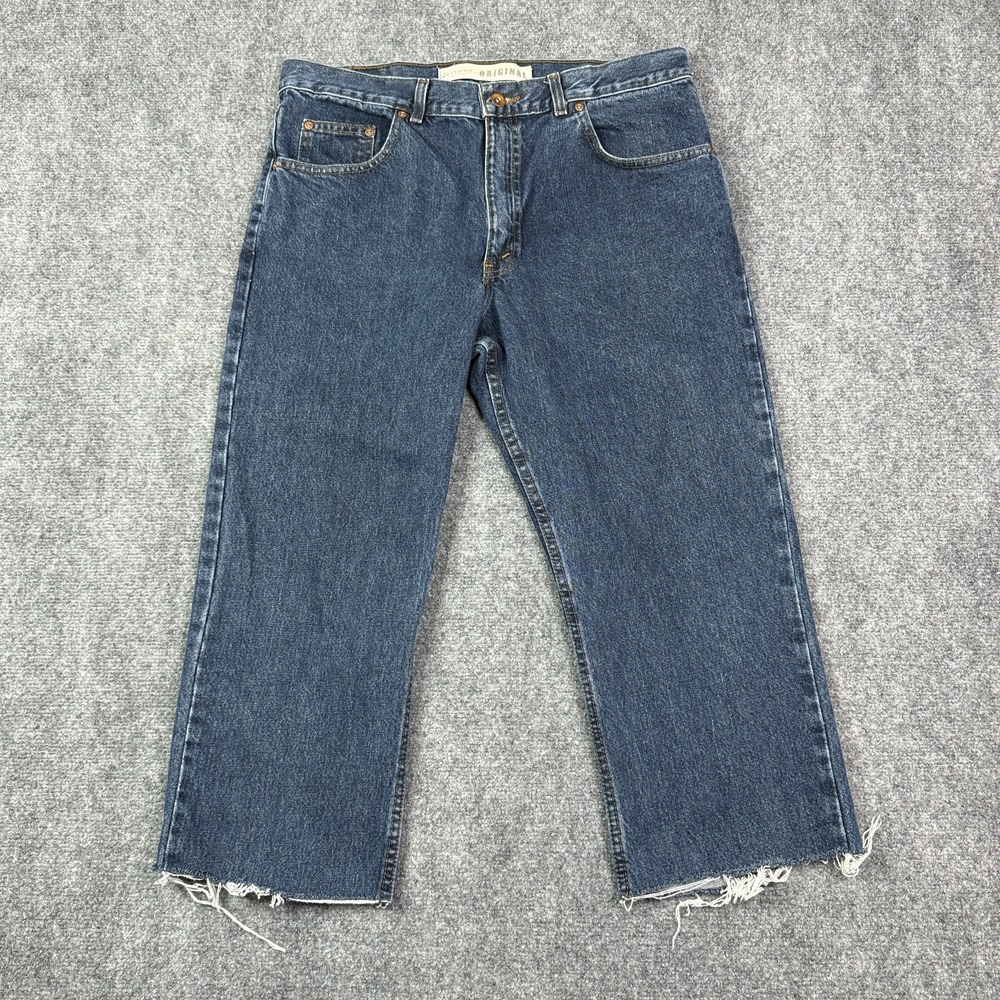 Arizona Jeans Womens 36x23 Capri Cutoff Inseam Raw Hem Relaxed Y2K Boyfriend